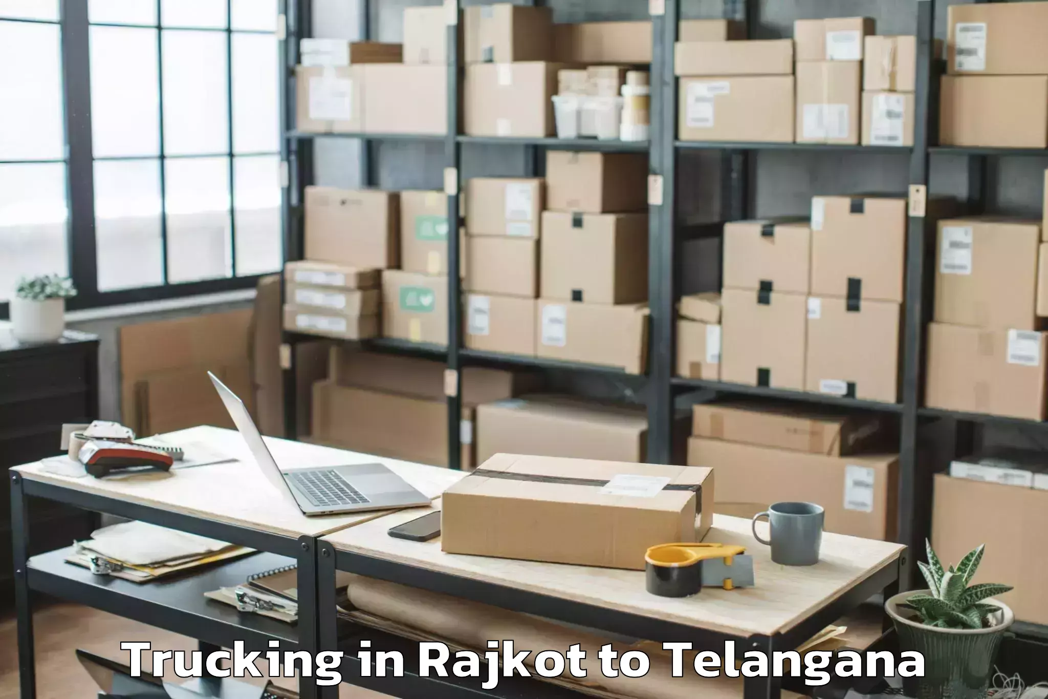 Top Rajkot to Pochampalle Trucking Available